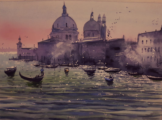 Venice Scene (Fine Art Print) Framed