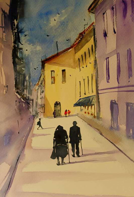 Couple Walking, Spain
