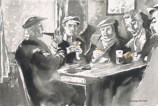 Irish Pub Scene (Fine Art Print) Framed