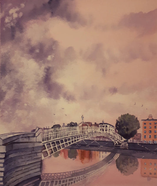 Ha'Penny Bridge, Dublin (Fine Art Print) Framed